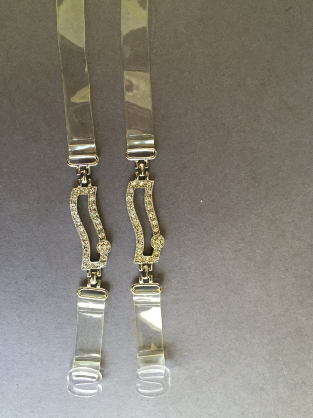 Pair Premade Framed Art Deco Rhinestone Straps